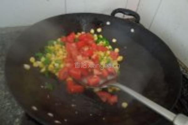 番茄炒玉米粒的做法图解5