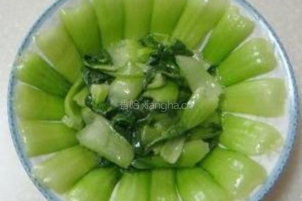 香菇炒油菜的做法图解3