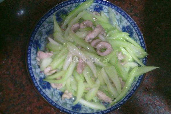 西芹炒肉丝