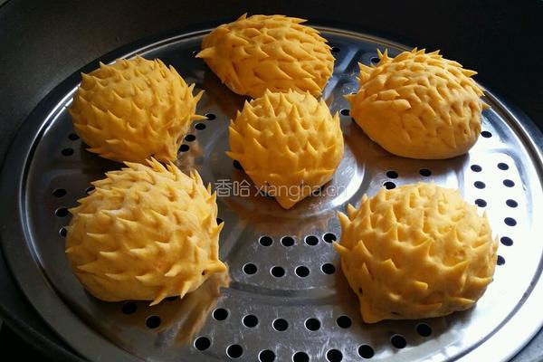 南瓜葫芦娃豆沙包的做法图解10