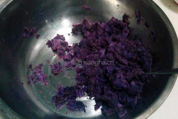 蒸紫薯小饼的做法图解3