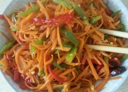 青椒炒胡萝卜丝