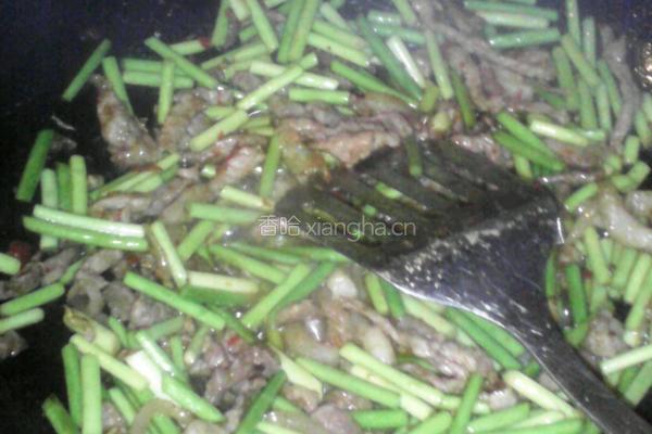 蒜苔炒肉的做法图解9