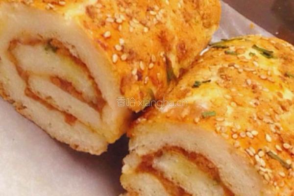 自制肉松面包卷的做法图解9
