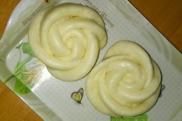 奶香白玫瑰馒头的做法图解6