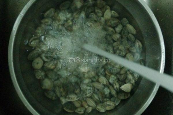 老干妈爆花蛤的做法图解1