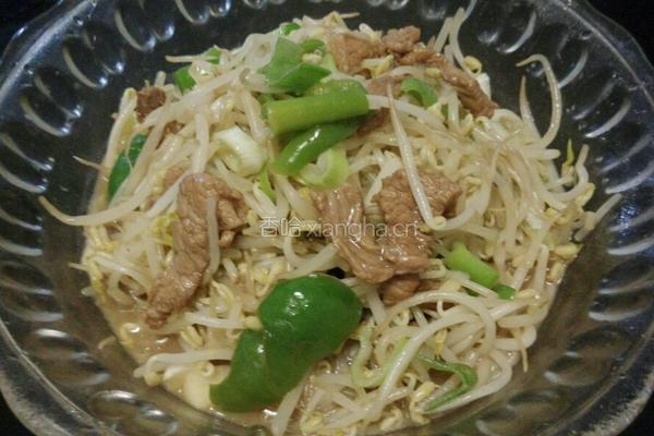 绿豆芽炒肉的做法图解5