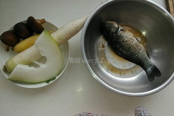 秋三宝煲鲫鱼汤的做法图解1