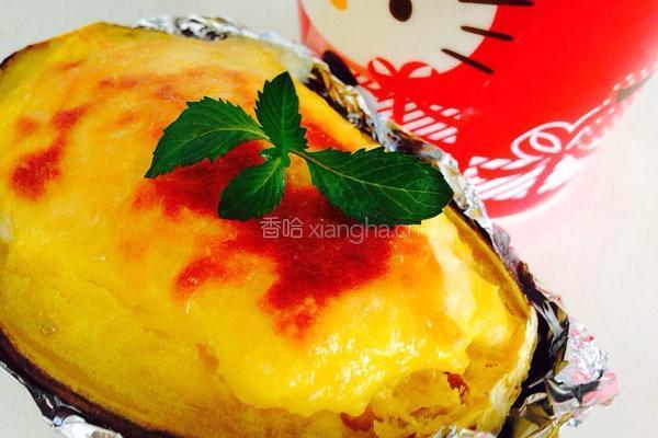 芝士焗红薯的做法图解4