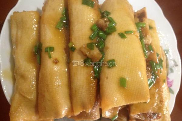 肉末腐皮卷的做法图解4