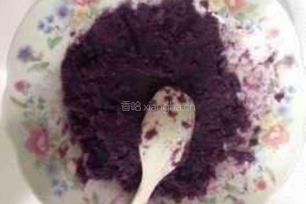 玫瑰花紫薯馒头的做法图解1