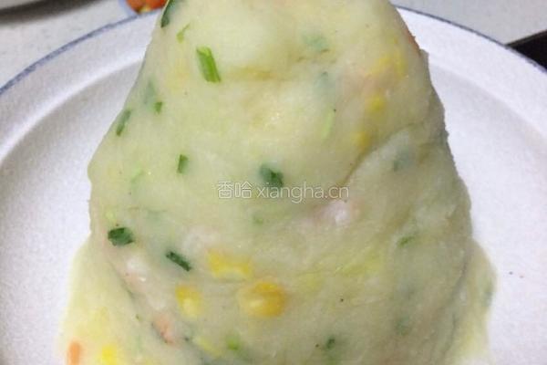 圣诞土豆泥色拉的做法图解3