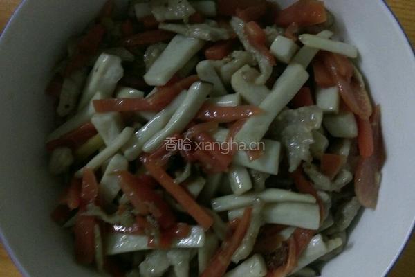 杏鲍菇胡箩卜炒肉丝