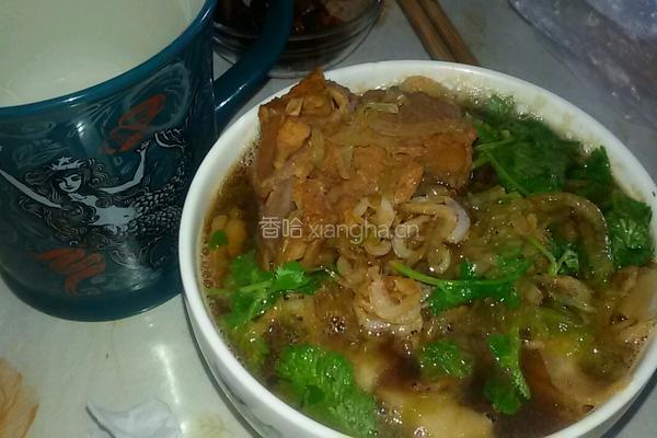 大白菜虾皮骨汤烩饼的做法图解4
