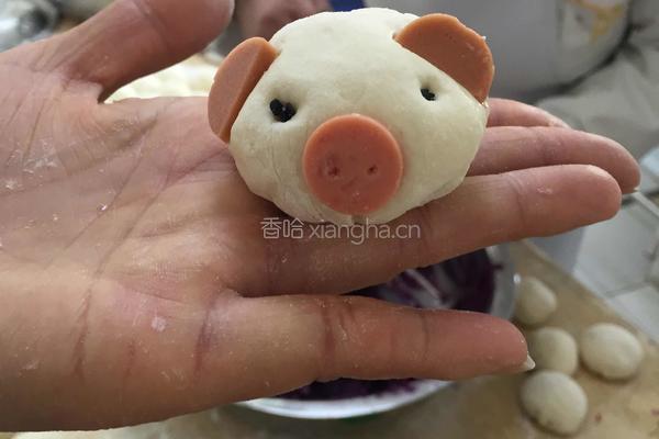 小猪紫薯萌包包的做法图解6
