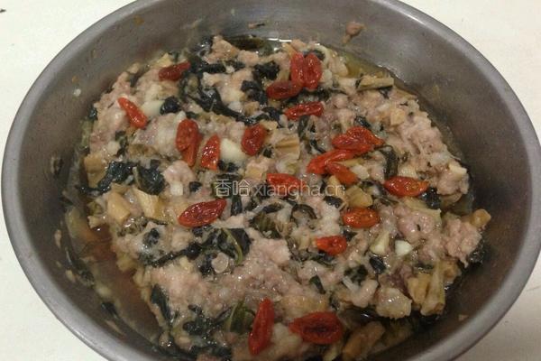菜干蒸肉饼的做法图解6