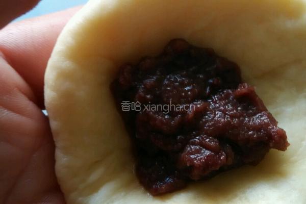 雪花豆沙面包的做法图解4