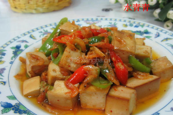 尖椒米虾豆腐丁的做法图解9