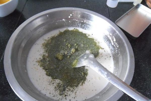 抹茶冰激凌的做法图解3