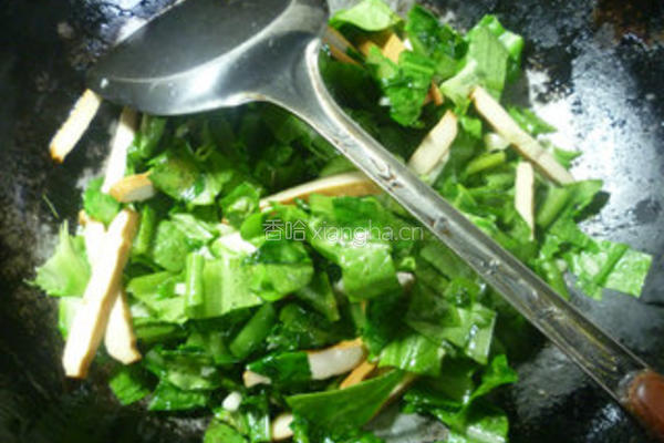 香干炒油麦菜的做法图解7