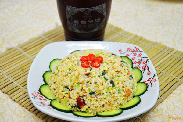 之豆豉鲮鱼炒豆渣的做法图解8