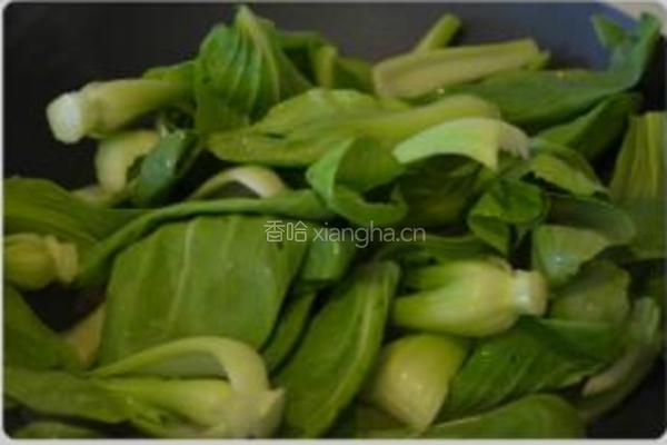 冻豆腐炒油菜的做法图解4