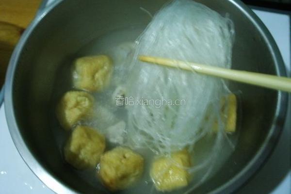 油豆泡粉丝鸡汤的做法图解10