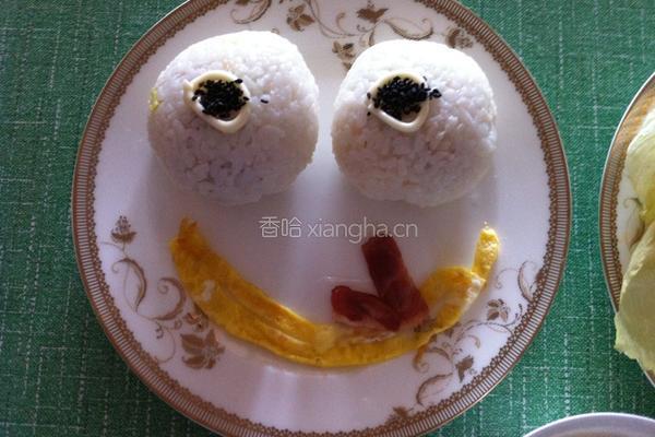 笑脸饭团的做法图解5