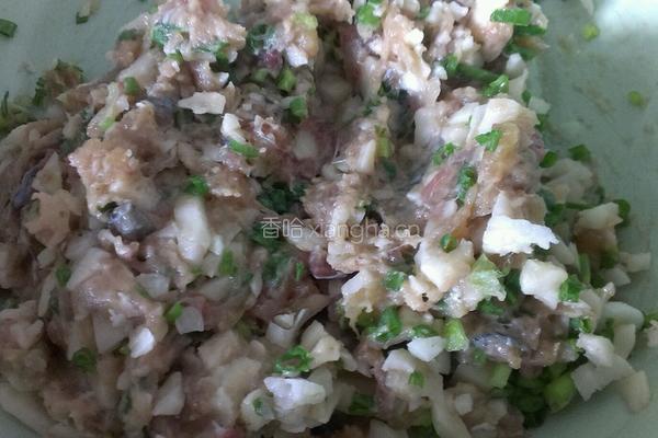 香煎藕丁鲮鱼肉饼的做法图解4