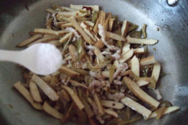 榨菜豆干炒肉丝的做法图解8