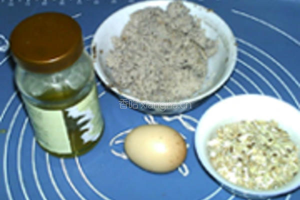 豆渣麦片饼的做法图解1