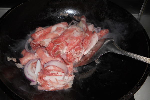 孜香葱爆羊肉卷的做法图解5