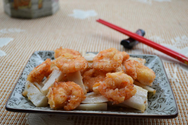 莲藕炒手剥虾的做法图解13