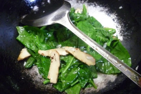 香干炒木耳菜的做法图解11