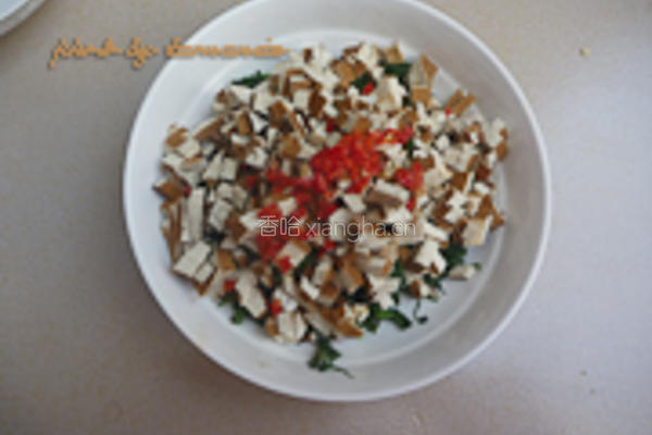 荠菜拌香干的做法图解4