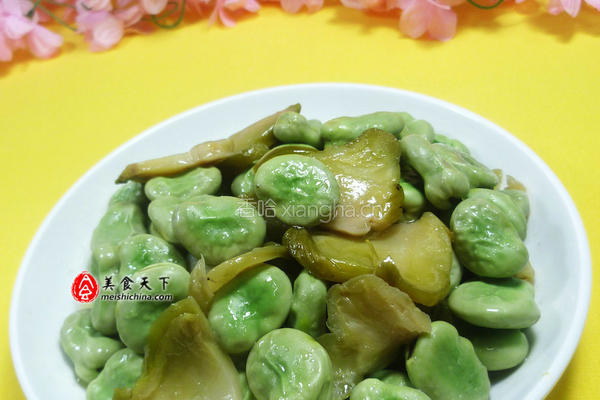榨菜炒蚕豆