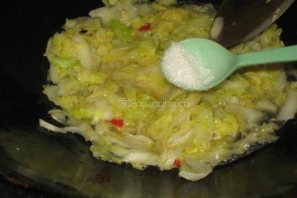 炒牛心菜的做法图解7