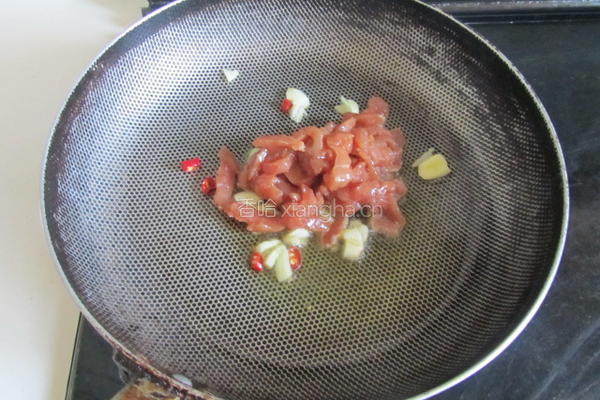 青椒榨菜肉丝的做法图解4