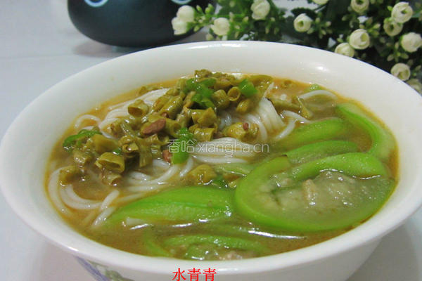 丝瓜咸菜米线的做法图解8