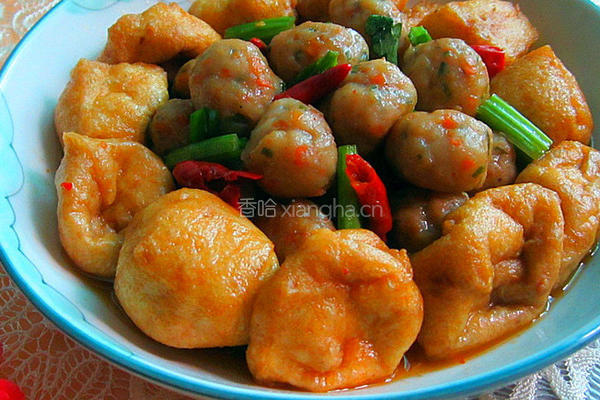 油豆腐炒鱼丸的做法图解10