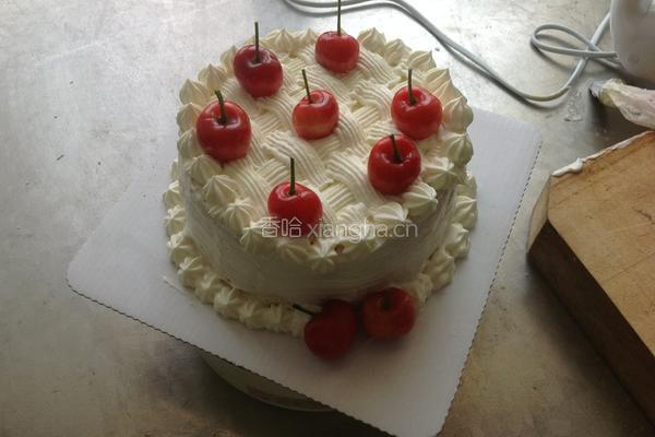 樱桃花篮生日蛋糕的做法图解14