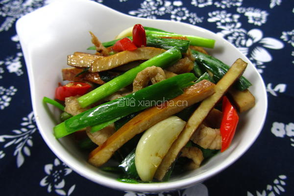 韭菜香干炒肉丝的做法图解9