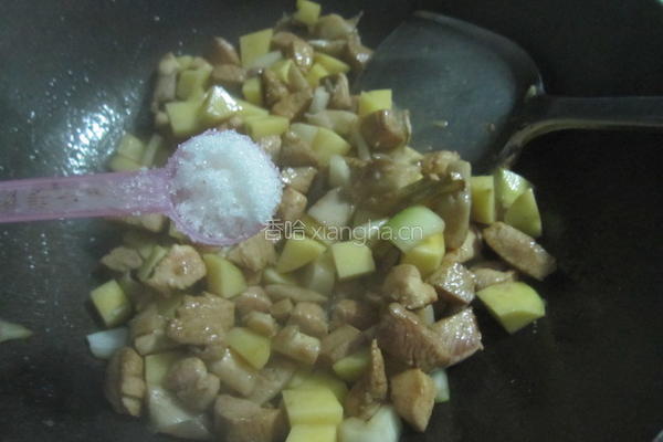 土豆鸡肉蘑菇焖饭的做法图解10