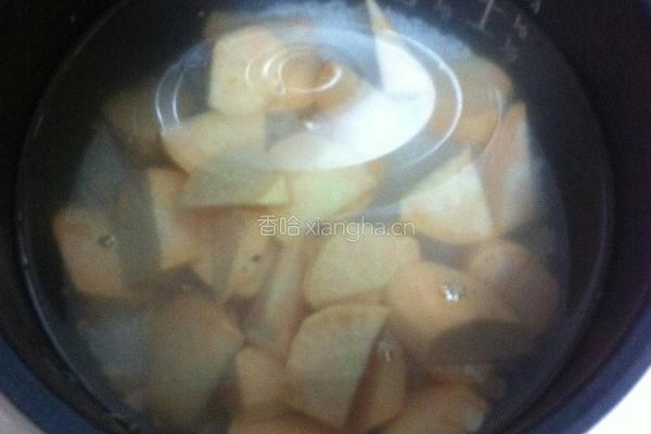 红薯麦片粥的做法图解3