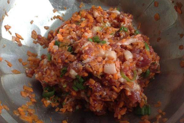 杂粮肉窝头的做法图解4