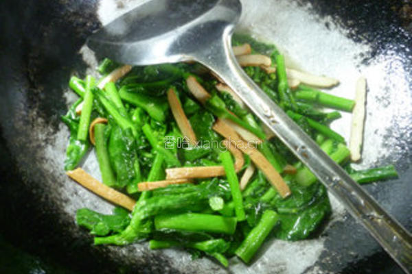 香干炒油菜蕻的做法图解10