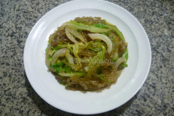洋葱牛心菜炒粉条的做法图解12