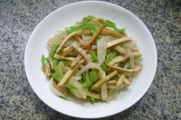 青椒香干炒酸菜的做法图解11