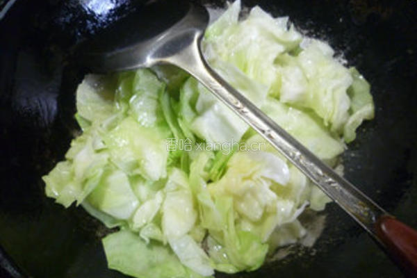 豆豉鲮鱼炒包心菜的做法图解4