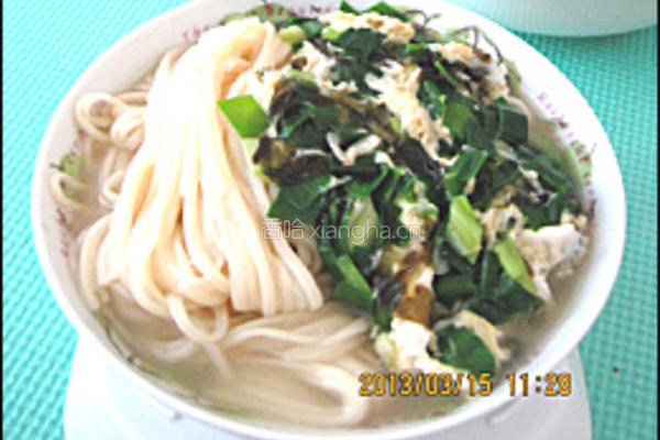 海虹汤韭菜打卤面的做法图解16